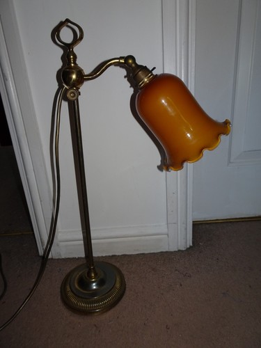 Vintage brass table lamp with - lamp,
