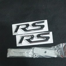 2x Silver Chrome RS Black