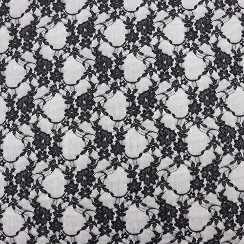Black floral rose - black,