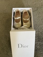 BABY DIOR Baby Girl Gold ballet Flats/Shoes Size 20 RRP $500