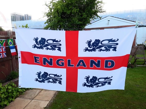 England flag with four - flag, lions