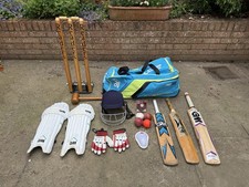 Kids Cricket Set Includes Bats, Balls, Stumps, Helmet, Bag, Mallet, Pads, Gloves