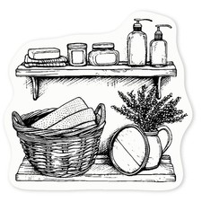 'Cozy Laundry Basket and Soap