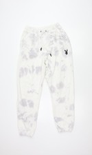 Playboy Missguided Women XS White Tie Dye Joggers