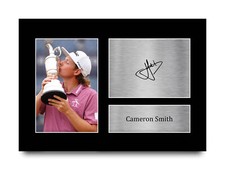 Cameron Smith Excellent Gift Idea Framed Autograph Picture Print for Golf Fans
