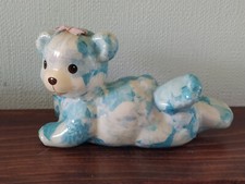 GLOBAL STUDIOS TEDDY BEAR CERAMIC FIGURINE "SOPHIE" approx 8" in length
