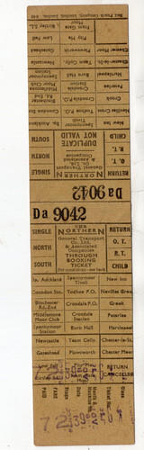Bus ticket northern general - bus,