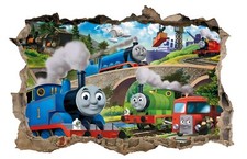 Thomas the Tank Engine Hole in The Wall Art Sticker Kids Bedroom Boys Girls