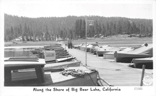 Rppc shore scene big bear - scene,