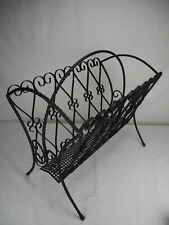 old wrought iron magazine rack Chaty Vallauris vintage french magazine rack 50s