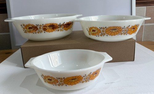Vintage sunflower pyrex - 3,