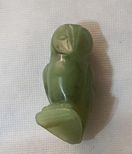 Vintage Hand Carved Jade Owl