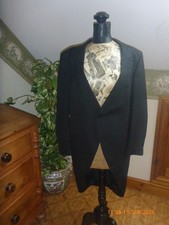 Great VARTEKS INTERNATIONAL Light Weight Wool Morning Coat  42"-44" Chest Black