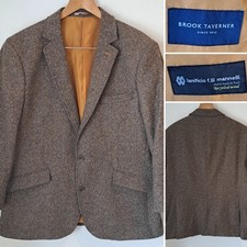 BROOK TAVERNER LANIFICIO F. LLI MANNELLI TWEED WOOL BLEND JACKET SIZE 44S