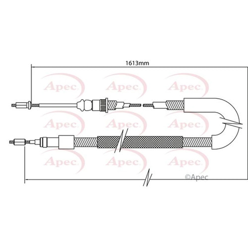 Apec handbrake cable - apec, right