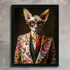 Sphynx Cat Wall Art Hairless