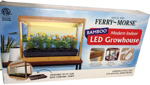 Indoor bamboo planter - indoor, led