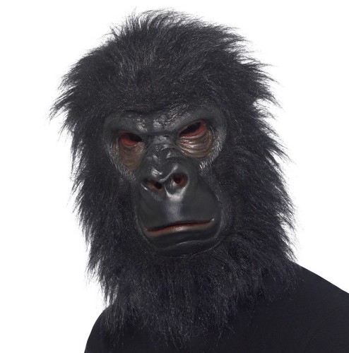 Adult gorilla fancy dress mask - gorilla,