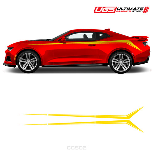Chevrolet camaro side graphics - chevrolet,