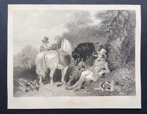 Antique 1846 print - 1846,