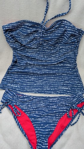 Pretty blue white spotty - blue,