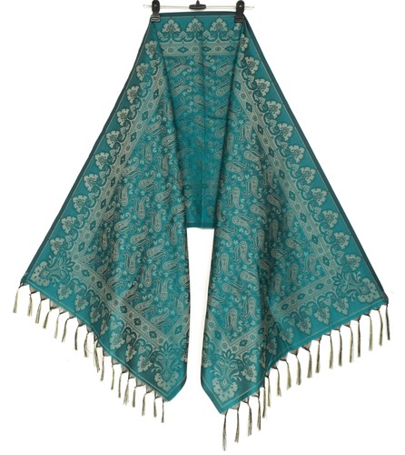Teal green art silk - green,