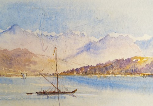 Original watercolour lake - original, watercolour,