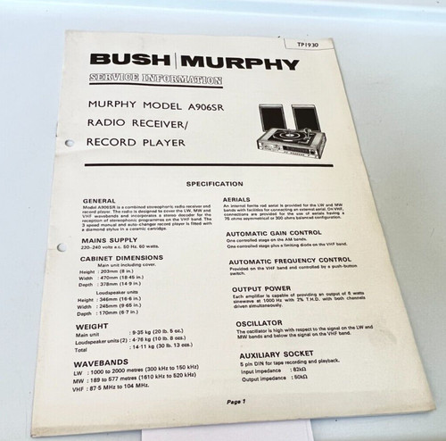 Vintage bush murphy - vintage, model