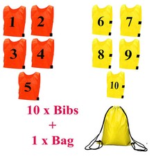 10 x NUMBERED FOOTBALL HI VIZ