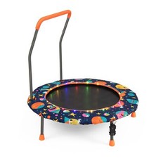 36 Inch Kids Jumping Trampoline Mini Trampoline W/ LED Lights Toddler Rebounder