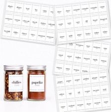 72 x Herb & Spice Jar Labels -