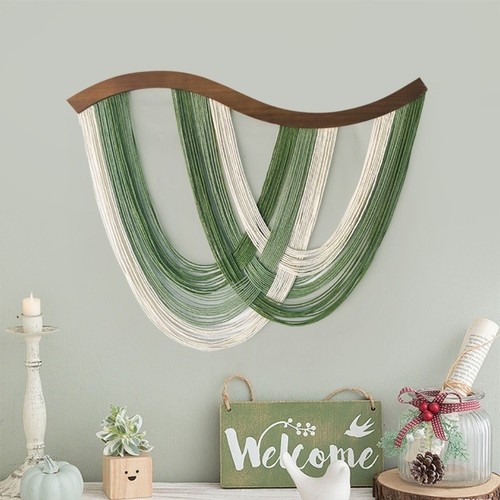 Wooden boho wall decor - wall,