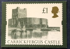 BRITISH ROYAL MAIL STAMP CARDS - CASTLES SET OF FOUR --1992 ---  FREE UK POSTAGE
