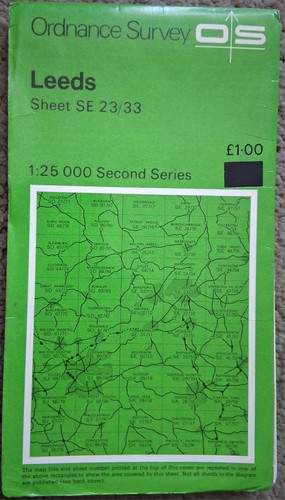 Ordnance survey map leeds - survey,