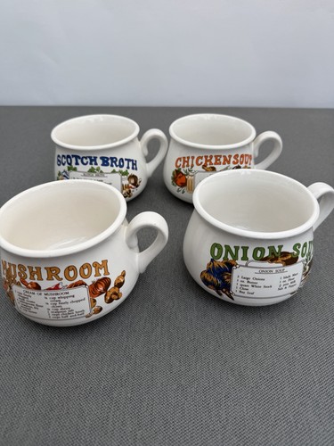 Vintage set soup recipe - of,