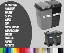 recycling / rubbish kitchen bin personalised vinyl stickers labels