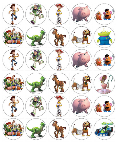 Toy story cupcake toppers - toy, 30