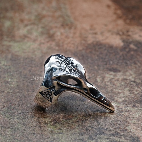 Mens viking raven crow skull - raven,