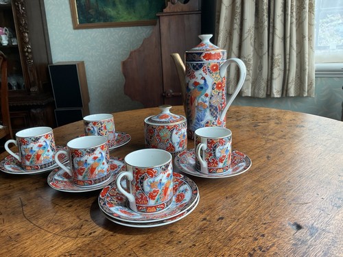 13piecearitapeacock 5demitasse - 13piecearitapeacock,