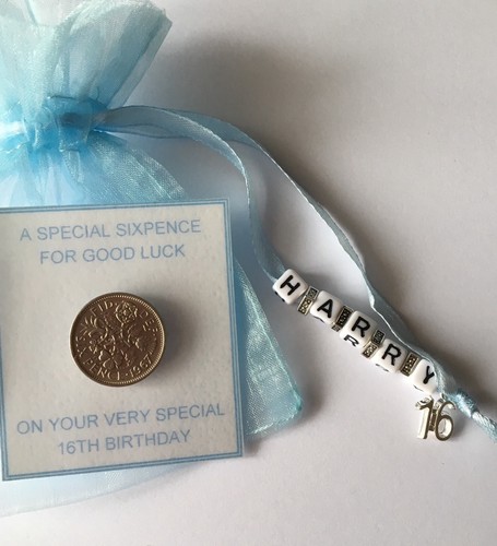 Personalised lucky sixpence - lucky,