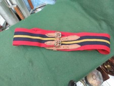 VINTAGE BRITISH ARMY ROYAL ARTILLERY STABLE BELT SIZE 28 - 32"