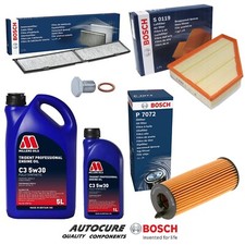 FOR BMW 3 SERIES 318D M SPORT TOURING MK5 2.0 DIESEL BOSCH FILTER SERVICE KIT