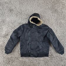 Alpha Industries N2B Coat Womens 16 Black Parka Snorkel Jacket Army Flying