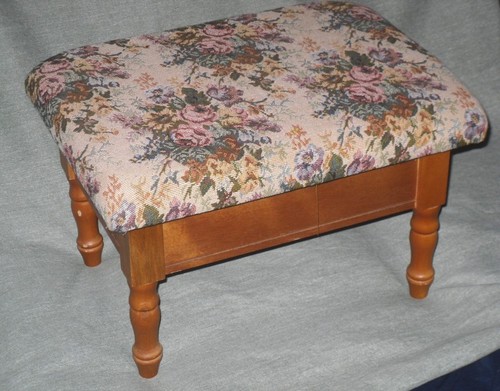 Tapestry footstool with - tapestry,