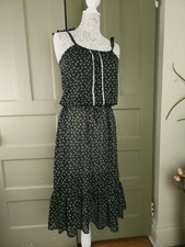 Vintage 70s 80s Black Floral
