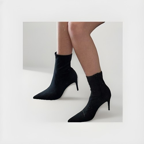 Women black sparkly ankle - sparkly,