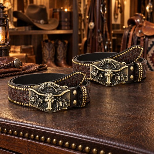 Men western cowboy belt - western,