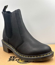 DR. MARTENS BLACK CADENCE LEATHER HEELED CHELSEA BOOTS SIZE UK 9  EU 43
