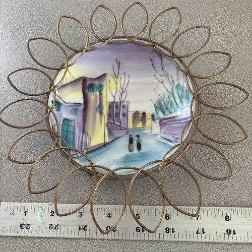 Vintage wire framed plate - vintage,