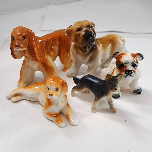 Vintage bone china dog cocker - bone,